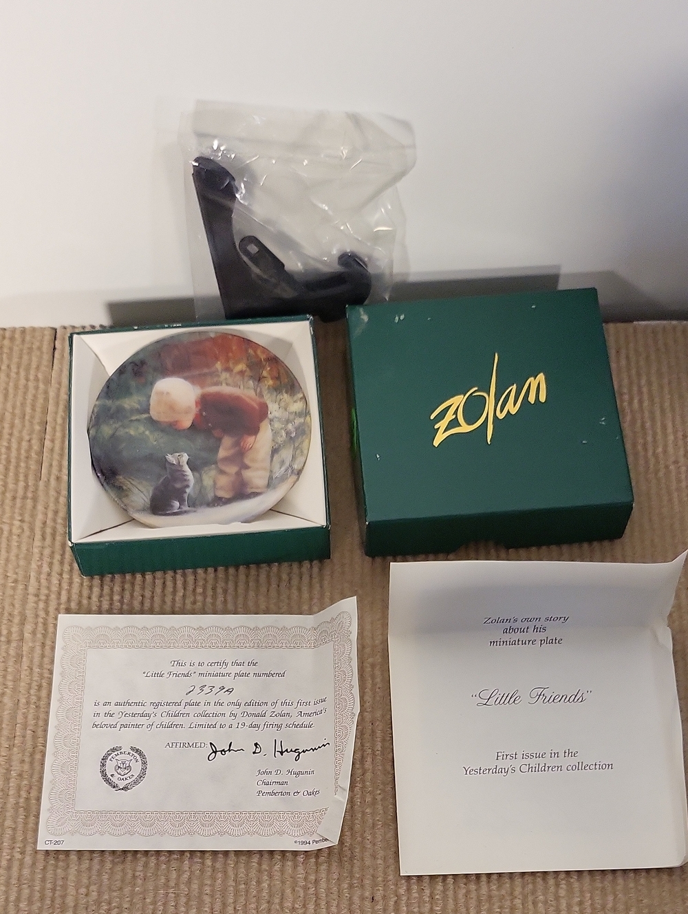 Donald Zolan "Little Friends" Collector Plate